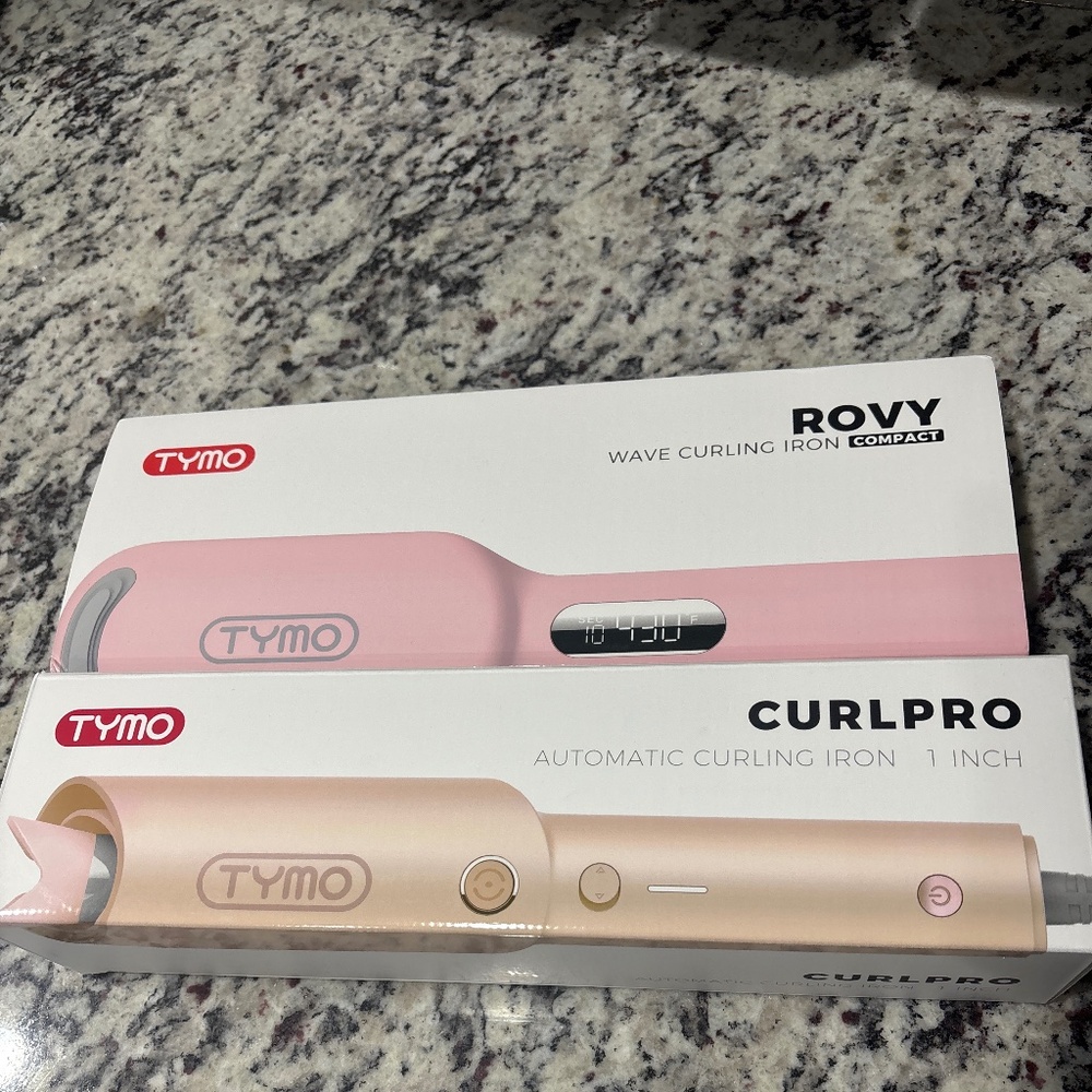 Tymo set of 2 curling iron and wavy curling iron compact like new